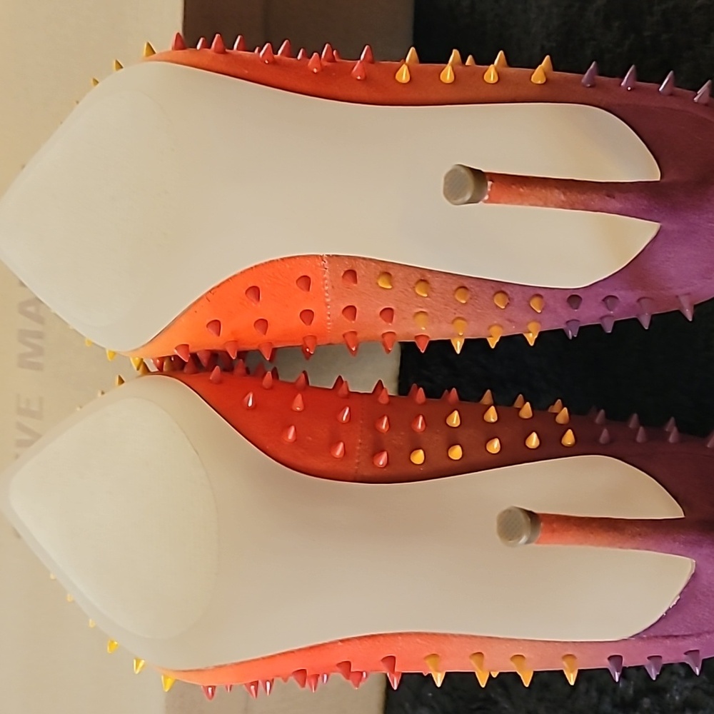 Steve Madden Yellow and Purple Spiked Heels - Picture 12 of 12